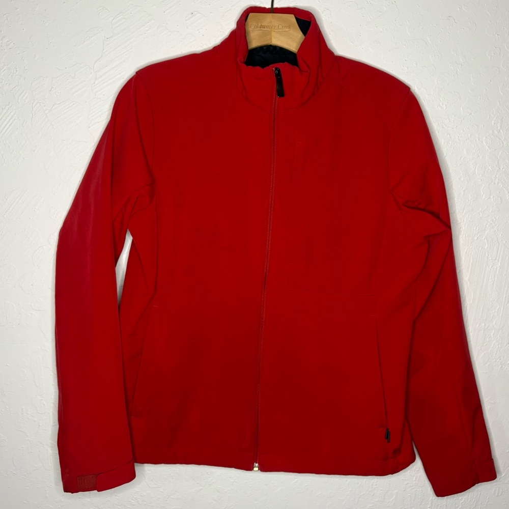 Chic Fil A Jacket Womens Medium Red Team Style Oobe Full Zip Workwear Uniform